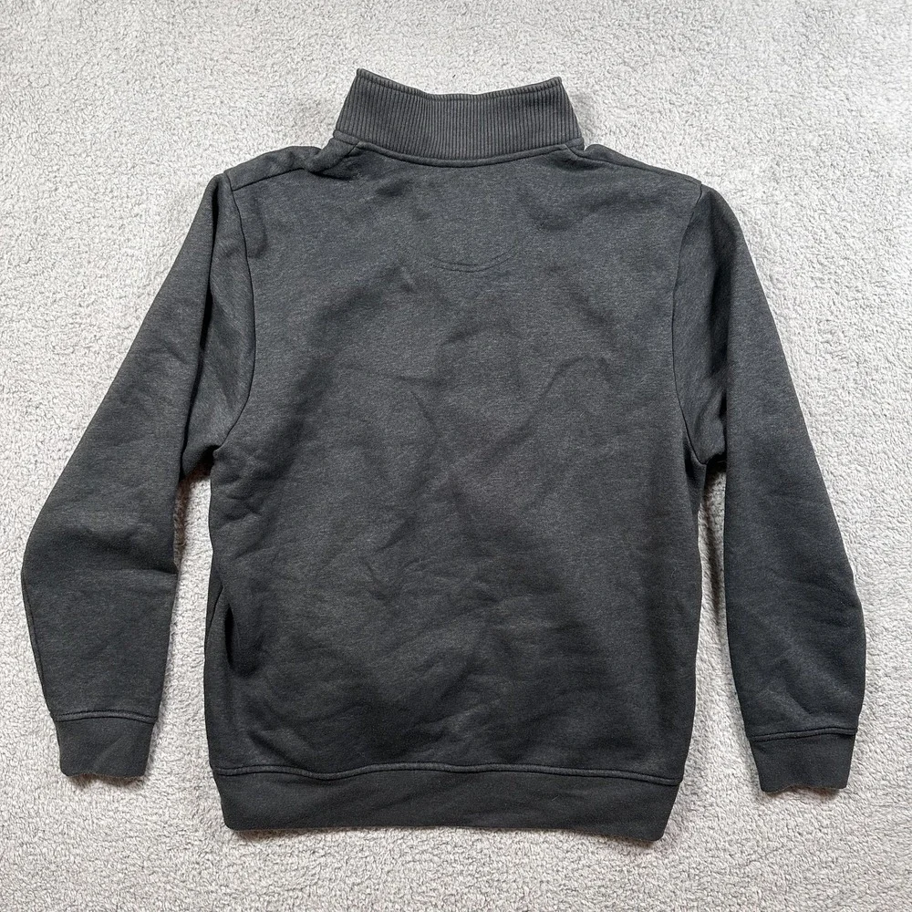 Orvis‎ Pullover Mens XL Gray Quarter Snap Mock Neck Cotton Blend Outdoor Sweater
